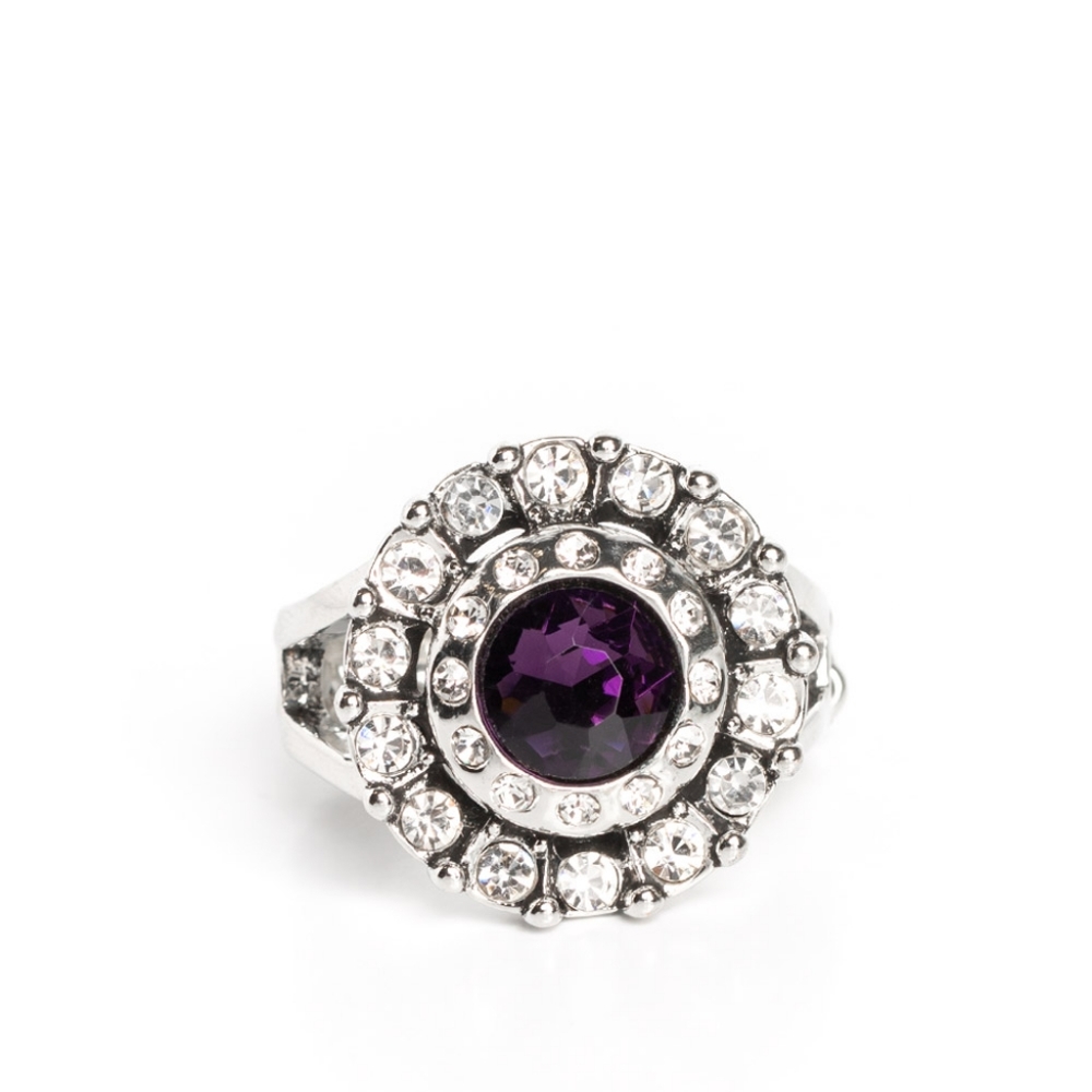 Twinkling Trance Purple Ring 💍  Rhinestone